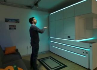 (VIDEO) Garsoniera Hi-Tech care se remobileaza singura