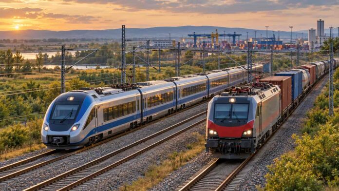 tren pasageri tren marfa